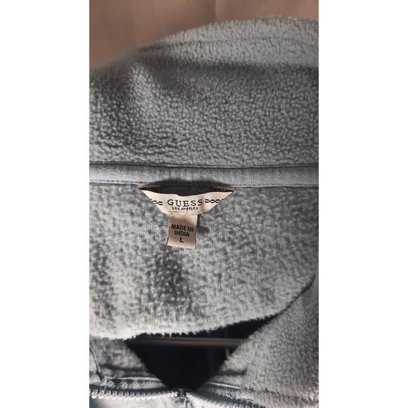 Guess Baby Blue Sweater with Pink Trim - Size Large - Picture 5 of 5